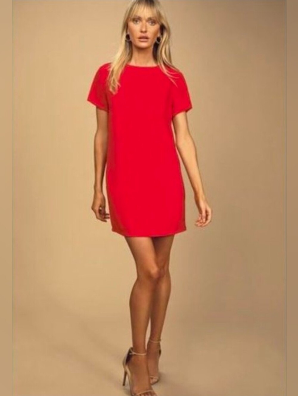 Lulus Red Shift Dress Size XS NEW WITH TAGS